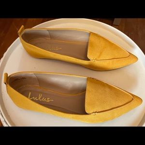 Marigold suede loafers